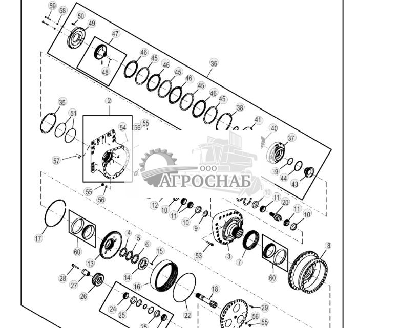 Компоненты бортового редуктора, длинная гусеница, стандартная гусеница ( - 162859) - ST26235 33.jpg